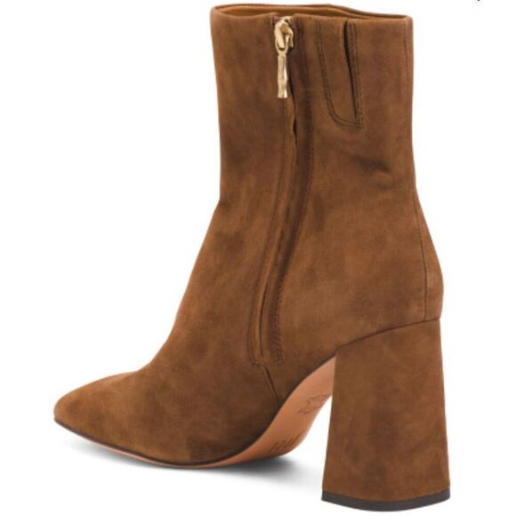 J. McLaughlin Evie Suede Booties in Cocoa 9.5 - Picture 10 of 11